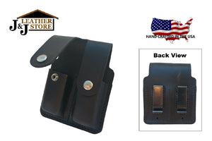 J&J Closed Top Double Mag Holder w/ Belt Clips