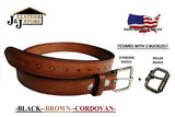 J&J Premium Leather 1-1/2" Double Layer Gun Belt