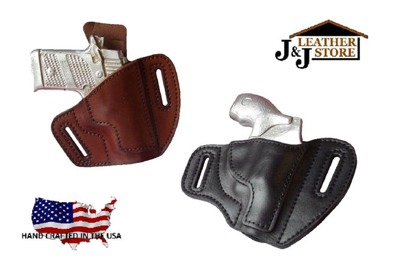 For Sig Sauer P365 with Lima Laser, Leather Holster Pancake OWB, Made For Sig Sauer P365 with Lima Laser, Leather Holster Pancake OWB, Made