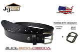 J&J Premium Leather 1-1/2" Single Layer Gun Belt